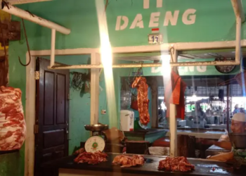 Harga daging sapi di Pasar Angso Duo, terpantau masih stabil. [Foto Alan/Ampar.id]