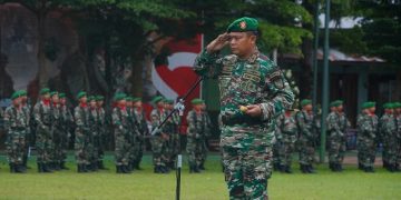 Pelaksanaan upacara Hari Juang TNI AD ke 77 Tahun 2022 di lapangan Upacara Makorem [dok istimewa]