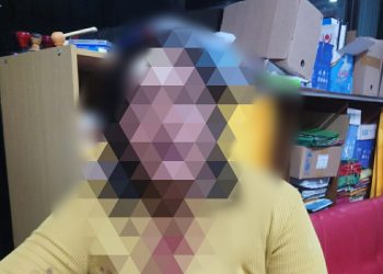 Korban penganiayaan oleh mantan suami. [Foto Syarifuddin Nasution]