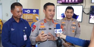 Kunjungan Kapolda Jambi ke stasiun TVRI Jambi, Kamis (12/1/2023). [Foto Humas Polda Jambi]