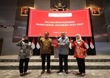 Acara peluncuran Roadmap Pasar Modal Indonesia 2023-2027 di Jakarta, Selasa (31/1/2023). [dok OJK]