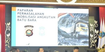 Rapat koordinasi pengendalian Inflasi dan tindak lanjut permasalahan angkutan batu bara di Auditorium Rumah Dinas Gubernur Jambi, Selasa (31/1/2023). [Foto Humas Polda Jambi]