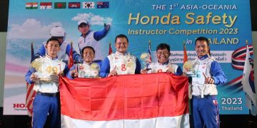Instruktur Safety Riding PT Astra Honda Motor (AHM) raih gelar terbaik kedua pada kategori 150 cc pada 2-4 Februari 2023. [dok. AHM]