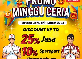 Poster promosi diskon servis Minggu Ceria. [dok Sinsen/Ajeng]