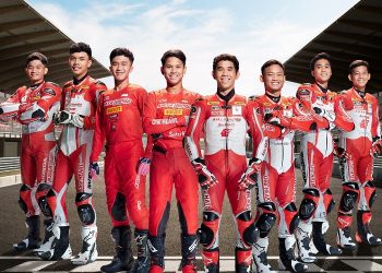 PT Astra Honda Motor memperkenalkan para pebalap binaan pada gelaran Indonesia International Motor Show 2023, Kamis (16/02). [Foto AHM]