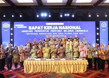 Rapat Kerja Nasional (Rakernas) APPSI Tahun 2023, yang berlangsung di Balikpapan, Jum’at (24/02/2023). [Foto: Diskominfo Provinsi Jambi/Richi]