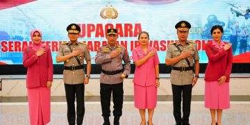 Upacara serah terima jabatan Irwasum Polri, Selasa (28/2/2023). [Dok. Humas Polri]
