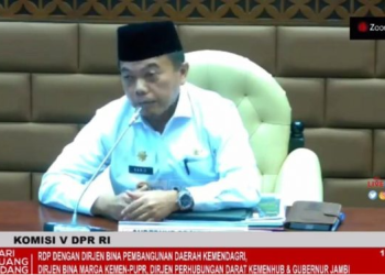 Gubernur Al Haris saat RDP dengan Komisi V DPR RI, Rabu (29/3). [Dok. Capture Video]