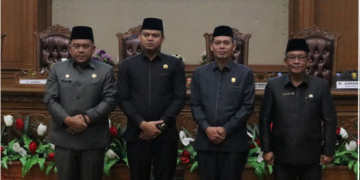 DPRD Kabupaten Muaro Jambi gelar  paripurna tentang laporan pansus dewan tentang aset dan pansus pendapatan daerah kebupaten Muaro Jambi serta penyampaian laporan hasil reses masa sidang 1 anggota DPRD, Senin (13/3/2023). [Dok. Aurduri.com/Deni]