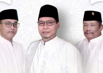 Ketua DPRD Tanjbtim, Mahrup, Wakil Ketua I, Saidina Hamzah, SE, Wakil Ketua II, Gatot Sumarto, SH, [Dok. Humas DPRD Tanjabtim]