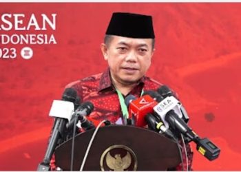 Gubernur Al Harus saat menyampaikan kata sambutan di Istana Merdeka, Jakarta Pusat, Selasa (28/3/2023). [Foto: Diskominfo]