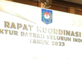 Rakor Inspektur Daerah Seluruh Indonesia Tahun 2023 secara virtual di Ruang Rapat Utama Kantor Bupati Tanjab Timur, Rabu (25/1/23). [Dok. Diskominfo Tanjabtim/Agus]