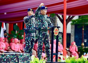 Dankor Brimob Polri, Komjen Anang Revandoko saat menyampaikan kata sambutan pada di Lapangan Mako Brimob Kelapa Dua, Depok, Jumat (10/3/2023). [Dok. Humas Polda Jambi]
