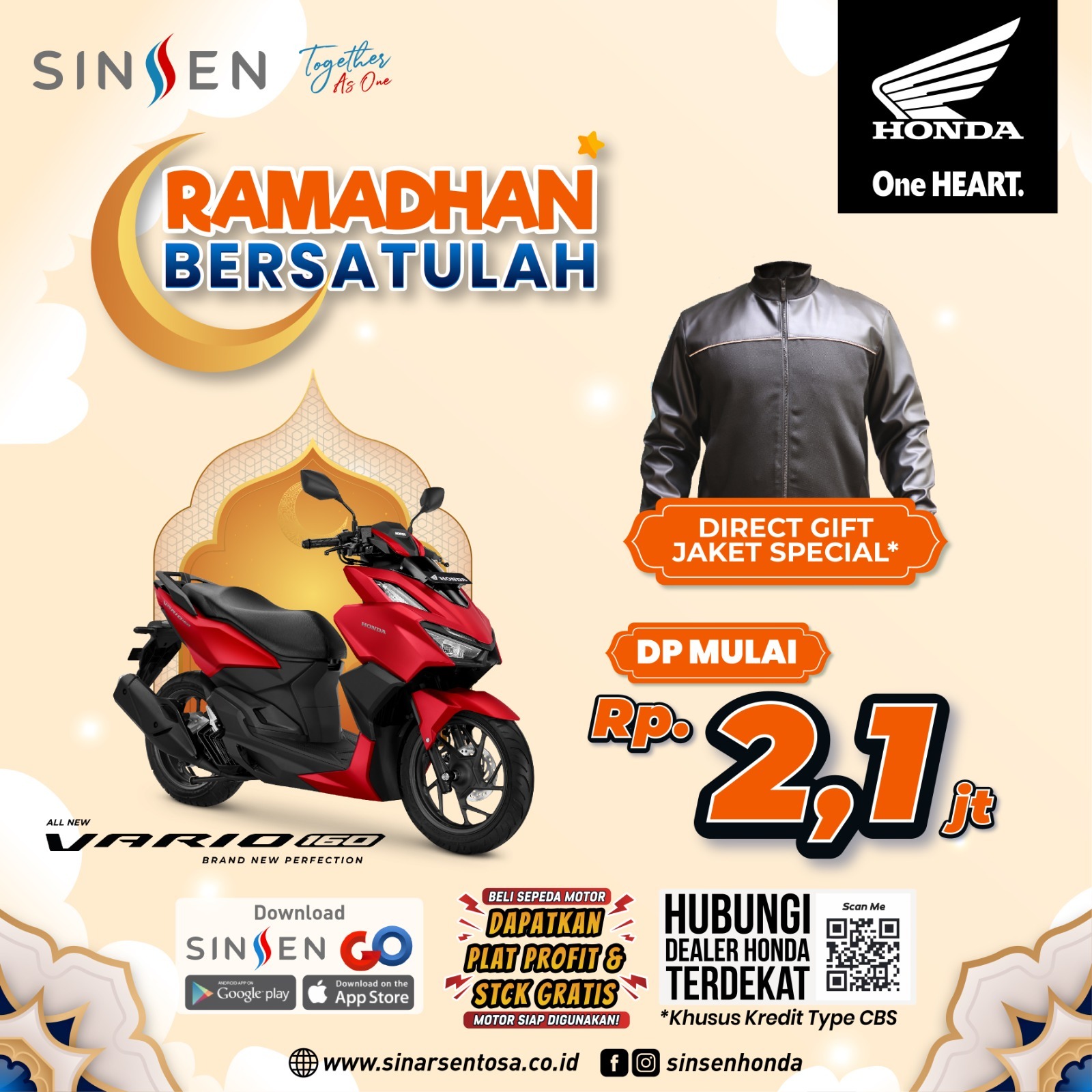 New Honda Vario 160, Dapatkan Promo DP Ringan Dan Gratis Jaket Spesial ...