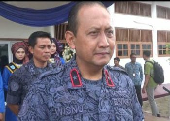 Kepala BNN Provinsi Jambi, Brigjen Pol Wisnu Handoko saat di wawancarai usai peresmian gedung BNN di Kota Baru, Kota Jambi, Rabu (22/03/2023). [Dok. Sandra]