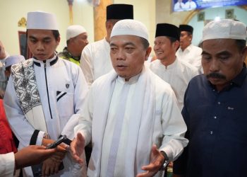 Al Haris safari Ramadan di Masjid Darul Mutaqqin Desa Niaso, Kecamatan Maro Sebo, Senin (27/03/2023). [Foto: Diskominfo/Maria]