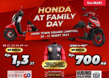 Banner kegiatan Honda AT Family Day di Jamtos Mall, Selasa (28/03/2023). [Dok. Sinsen/Ajeng]