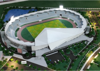 Foto miniatur stadion Pemprov Jambi. [Dok. Riki]