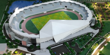 Foto miniatur stadion Pemprov Jambi. [Dok. Riki]