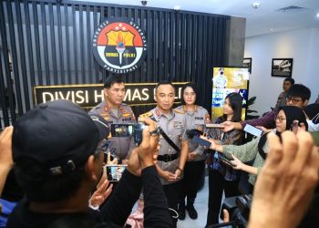 Kepala Divisi Humas Polri Irjen Pol Sandi Nugroho saat konferensi pers. [Dok. Div Humas Polri]