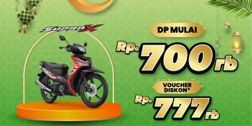 Banner Promo DP Ringan dan Voucher Diskon Khusus Pembelian Honda Supra X 125. [Dok. Sinsen]