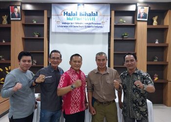 DPD PJS Kep Babel gelar halal bihalal, dengan mengangkat tema "Membangun spirit Silahturahmi Antar Sesama Peserta PJS Babel dan Forkopimda", bertempat Hotel & Resto Puri 56 Kota Pangkalpinang, Sabtu (29/04/2023). [Dok. PJS Babel]
