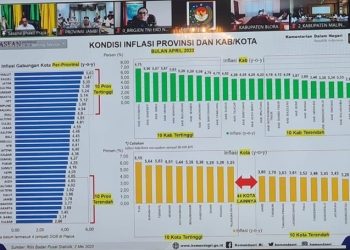 Statistik data inflasi Provinsi Jambi/kabupaten dan kota. [Dok. BPS Jambi]