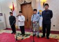 Gubernur Al Haris saat menyampaikan kata sambutan pada Pengukuhan KDEKS Provinsi Jambi di Rumah Dinas Gubernur Jambi, Kamis (04/05/2023). [Diskominfo/Agus]