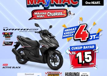Banner Voucher Diskon Rp 777 Ribu Khusus Pembelian New Honda Vario 160 di Jambi. [Dok. Sinsen/Ajeng]