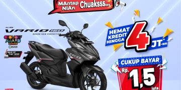 Banner Voucher Diskon Rp 777 Ribu Khusus Pembelian New Honda Vario 160 di Jambi. [Dok. Sinsen/Ajeng]