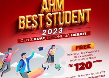 Banner AHM Best Student bertajuk “Gen Z Kuat, Indonesia Hebat” yang ditujukan bagi seluruh siswa/i SMA/SMK/MA di Provinsi Jambi [Dok. Sinsen Jambi]