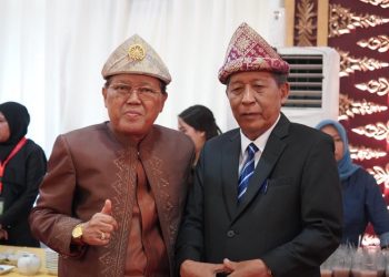 Wagub Sani saat menghadiri Rapat Paripurna Istimewa DPRD dengan agenda Peringatan Hari Jadi Provinsi Sumsel ke-77 di ruang sidang DPRD Provinsi Sumsel, Senin (15/05/2023). [Dok. Diskominfo/Novriansah]