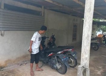 Lokasi Parkir Bodong tempat Sepeda Motor yang Raib digondol Maling di Kelurahan Buluran Kenali, Kecamatan Telanaipura, Kota Jambi, Selasa (23/05/2023). [Dok. Aurduri.com/Reza]