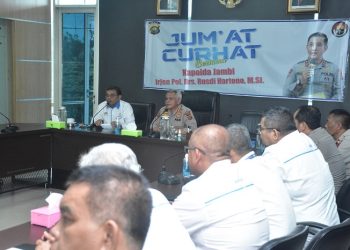 Jum'at Curhat Polda Jambi Bersama PTPN VI di kantor PTPN VI Kota Jambi, Jumat, (26/05/2023). [Foto: Humas Polda Jambi]