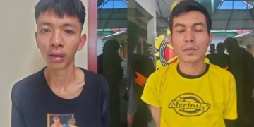 Pelaku pembunuhan, Jauhari dan Aditya Wirapratama. [Foto: Humas Polsek Jelutung]
