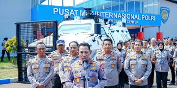 Kapolri, Jenderal Listyo Sigit Prabowo saat memberi keterangan usai acara Rakernis Divisi Hubinter Polri di Serpong Tangerang, Banten, Rabu (31/5/2023). [Dok. Divisi Humas Polri]