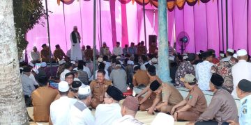 Al Haris saat hadiri selamatan Pimpinan Ponpes Nurul Jalal di Kabupaten Tebo, Senin (05/06/2023). [Foto: pariwarajambi.com/Riki]