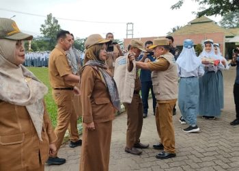Apel PPDB 2023 diikuti seluruh Kepala SMA, SMK dan SLB se Provinsi Jambi di SMA Negeri 5 Kota Jambi, Selasa (06/06/2023). [Foto: pariwarajambi/Riki] 