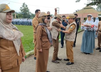 Apel PPDB 2023 diikuti seluruh Kepala SMA, SMK dan SLB se Provinsi Jambi di SMA Negeri 5 Kota Jambi, Selasa (06/06/2023). [Foto: pariwarajambi/Riki]