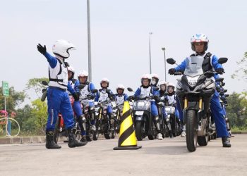 AHM bersinergi bersama PT Jasa Raharja guna kembangkan edukasi berkendara yang efektif di AHM Safety Riding & Training Center Deltamas, Jawa Barat pada Rabu (7/6/2023). [Foto: AHM]