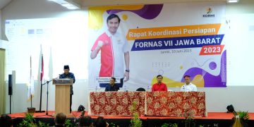 Wagub Abdullah Sani saat membuka Rakor Persiapan Kontingen FORNAS KORMI Provinsi Jambi, di Rumah Kito Resort Jambi, Sabtu (10/06/2023) [Foto: Diskominfo/Sobirin]