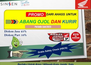 Flyer Promo Diskon Servis Motor untuk Driver Ojol dan Kurir dari Sinsen [Dok. Sinsen/Ajeng]