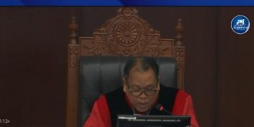 Tangkapan layar Tv putusan sidang sidang pemilu oleh MK. [Foto: Metro Tv]