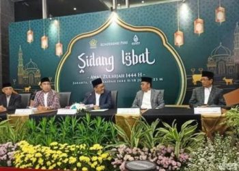 Penetapan hari raya Idul Adha 1444 H setelah dilakukan sidang isbat di kantor Kementerian Agama, Minggu (18/6/2023). [Foto: Kemenag RI]