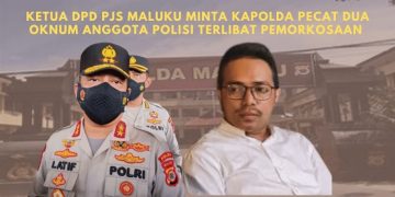 Foto Kapolda Maluku Irjen Pol Lotharia Latif dan Ketua DPD PJS Maluku, Amos Laipeny. [Dok. PJS]