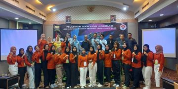 Peserta Pelatihan Teknologi Informasi Media Online Pemuda 2023 di Shang Ratu Hotel Jambi, Kamis (22/06/2023). [Dok. JMSI]