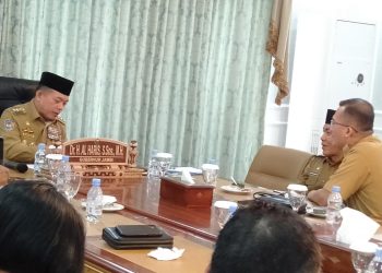 Gubernur Al Haris pada rapat pengendalian inflasi 2023 via Zoom, Selasa (04/07/2023). [Foto: Diskominfo/Said Usman]