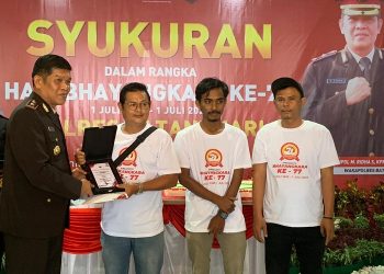 Pemenang Lomba Karya Tulis Jurnalistik Polres Batanghari HUT ke-77 Bhayangkara 2023, Sabtu (01/07/2023). [Foto: Bahara Jati]
