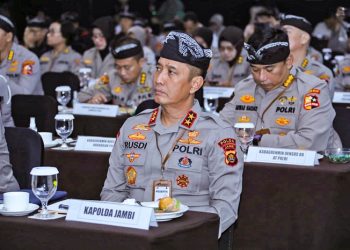 Kapolda Jambi saat Hadiri Musrenbang Polri Tahun 2023 di Bali, Kamis (6/7/2023). [Foto: Humas Polda Jambi]