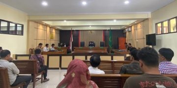 Sidang praperadilan kasus gagal bayar di Bank 9 di Pengadilan Negeri (PN) Jambi, Senin (10/07/2023). [Foto: Bahara Jati]